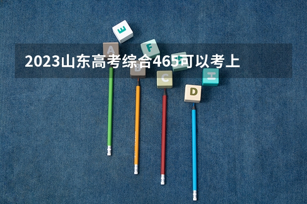 2023山东高考综合465可以考上什么大学