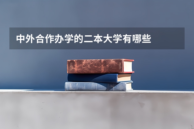 中外合作办学的二本大学有哪些