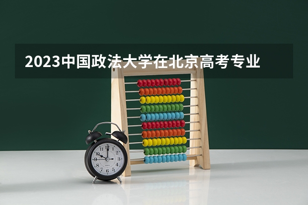 2023中国政法大学在北京高考专业招生计划人数数量是多少