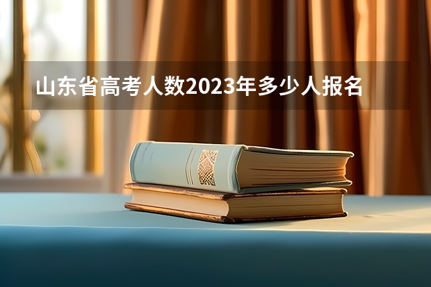 山东省高考人数2023年多少人报名