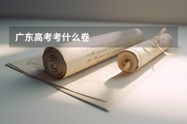 广东高考考什么卷