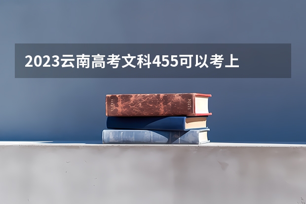 2023云南高考文科455可以考上什么大学