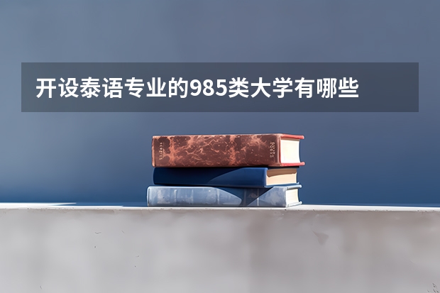 开设泰语专业的985类大学有哪些