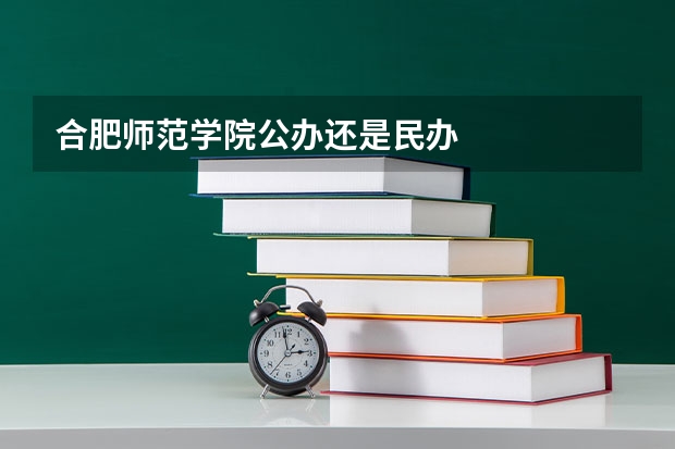 合肥师范学院公办还是民办