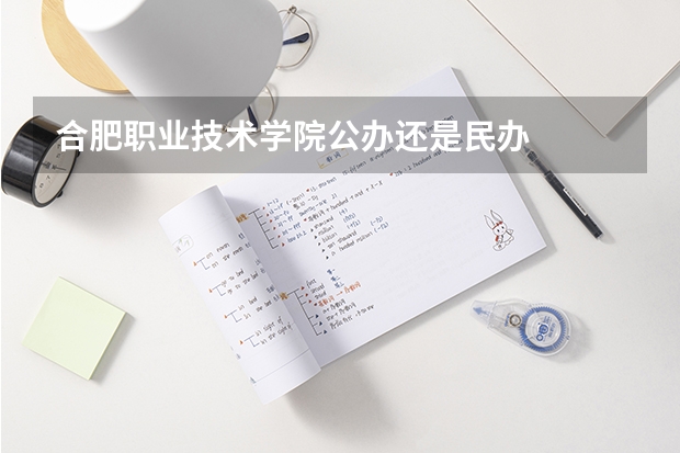 合肥职业技术学院公办还是民办