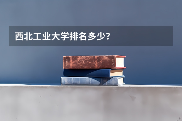 西北工业大学排名多少？