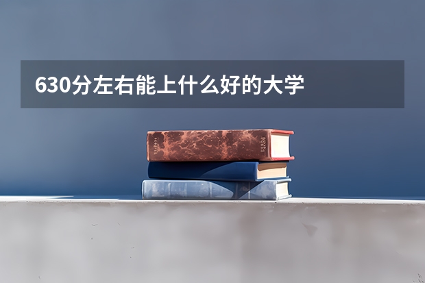 630分左右能上什么好的大学