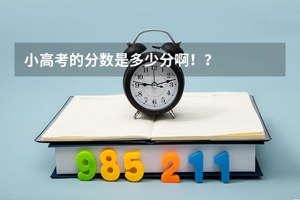 小高考的分数是多少分啊！？