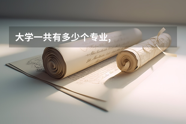 大学一共有多少个专业,