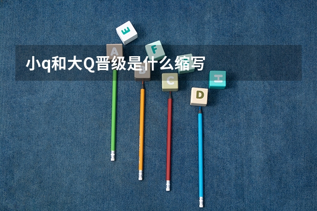 小q和大Q晋级是什么缩写