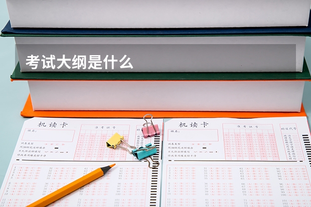 考试大纲是什么