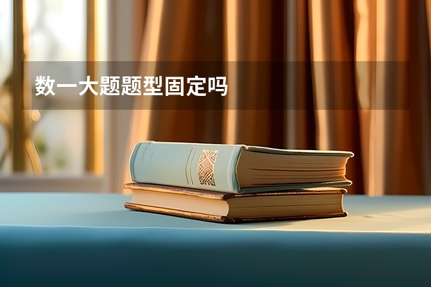 数一大题题型固定吗