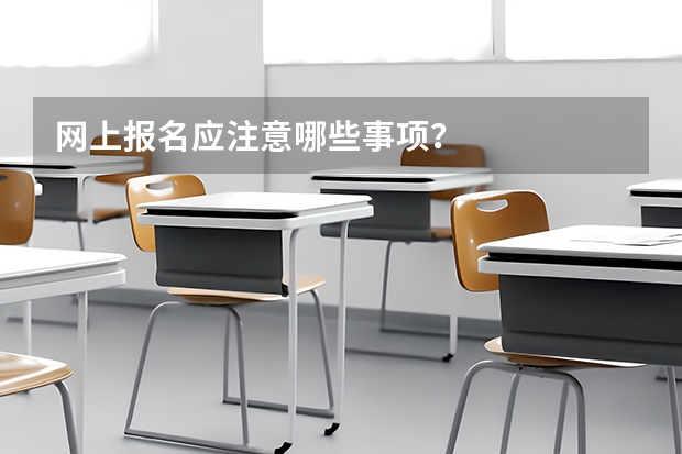 网上报名应注意哪些事项？