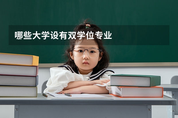 哪些大学设有双学位专业