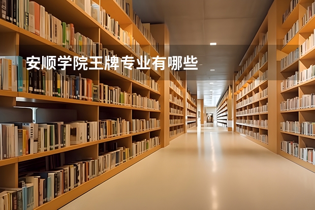 安顺学院王牌专业有哪些