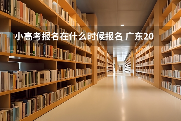 小高考报名在什么时候报名 广东2023年小高考报名时间