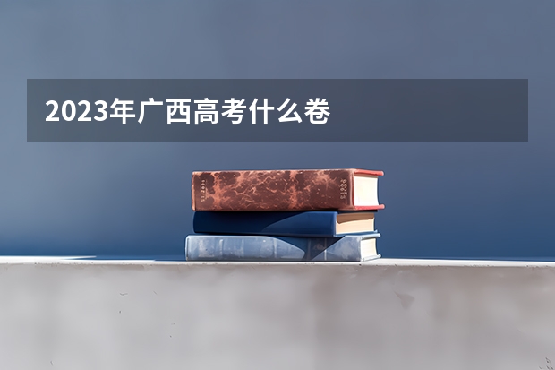 2023年广西高考什么卷
