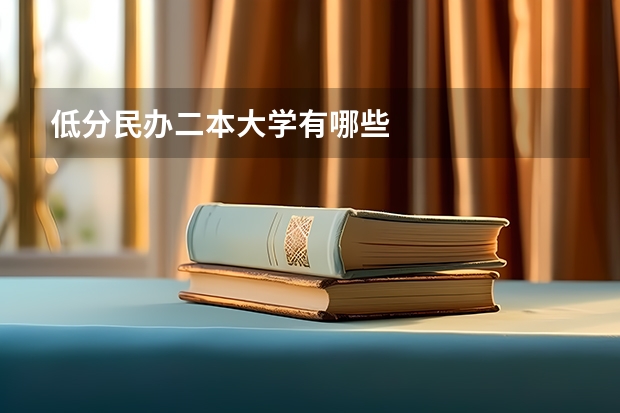 低分民办二本大学有哪些
