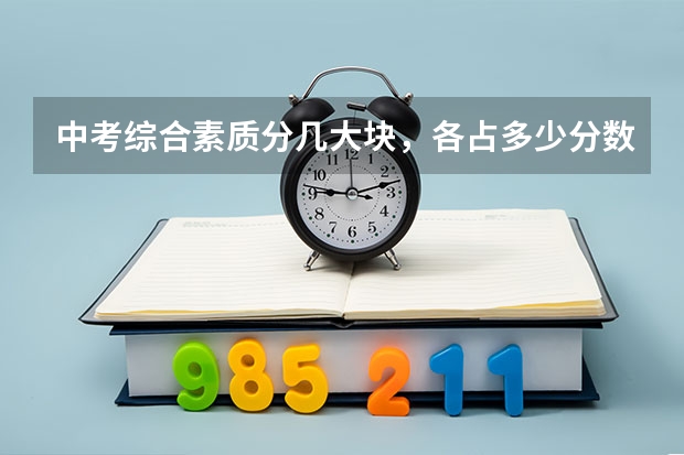 中考综合素质分几大块，各占多少分数呢？