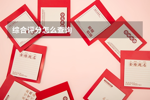 综合评分怎么查询