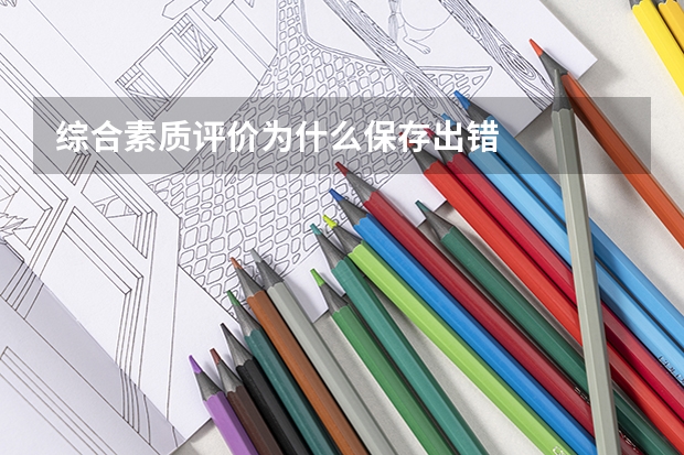 综合素质评价为什么保存出错