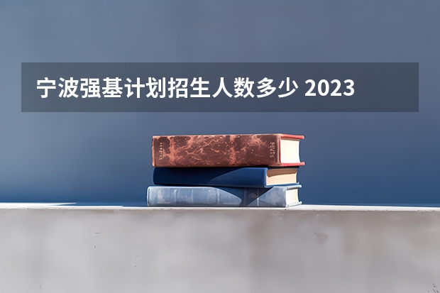 宁波强基计划招生人数多少 2023浙江本科计划招生人数