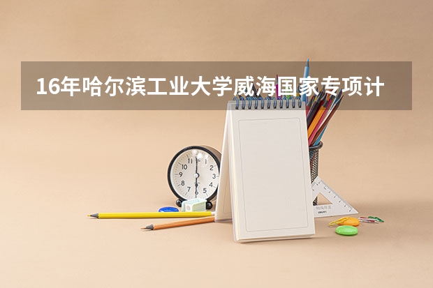 16年哈尔滨工业大学威海国家专项计划在安徽省的招生人数（哈尔滨工业大学高校专项计划专业代码）
