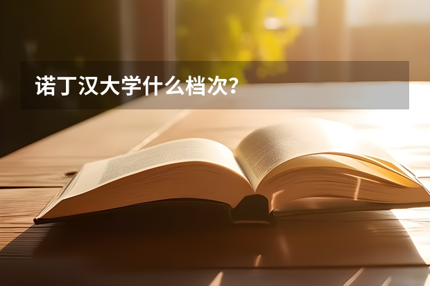 诺丁汉大学什么档次？
