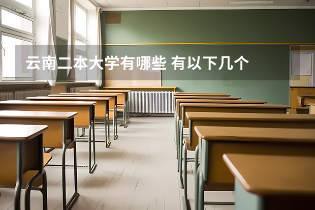 云南二本大学有哪些 有以下几个