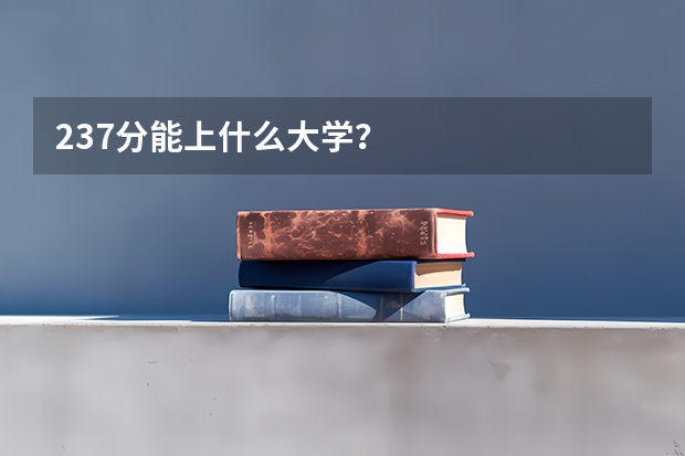 237分能上什么大学？