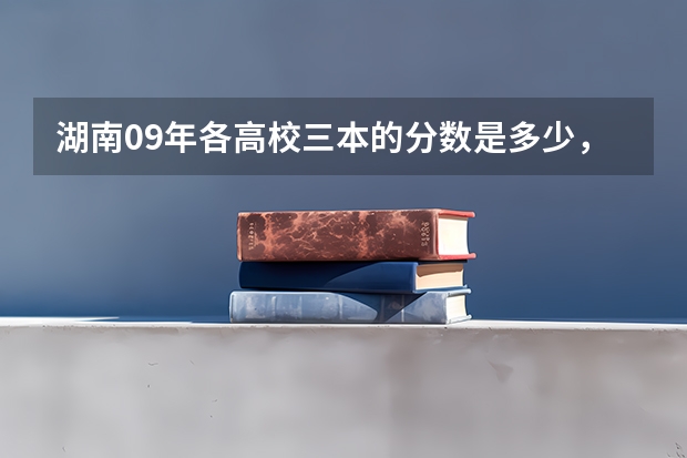 湖南09年各高校三本的分数是多少，第一次征求志愿分数是多少