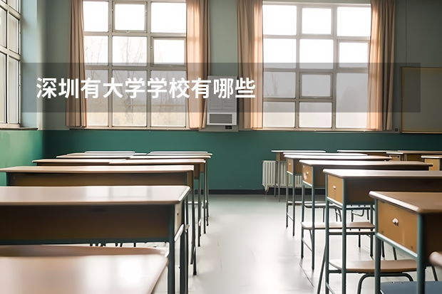 深圳有大学学校有哪些