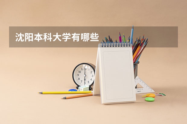 沈阳本科大学有哪些