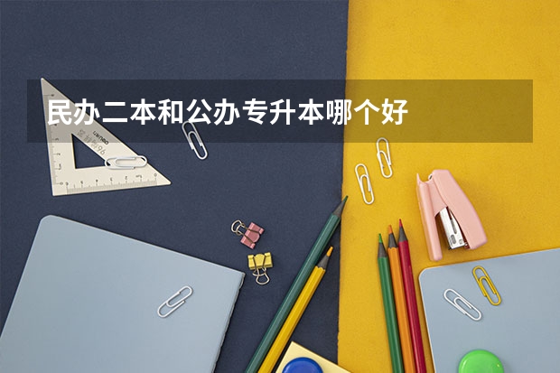 民办二本和公办专升本哪个好