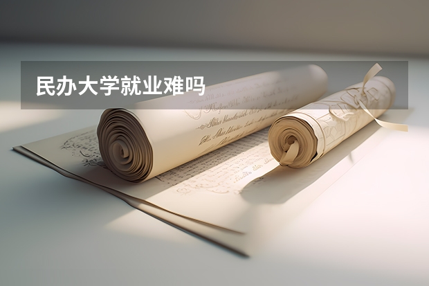 民办大学就业难吗