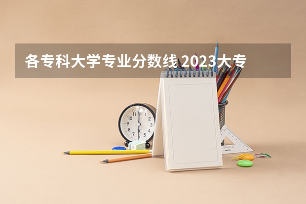 各专科大学专业分数线 2023大专各院校录取分数线