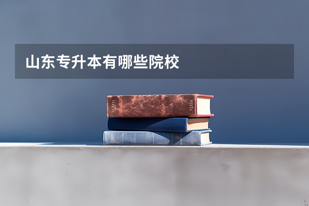山东专升本有哪些院校
