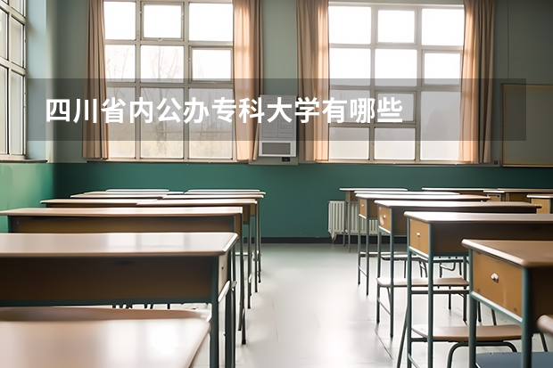 四川省内公办专科大学有哪些