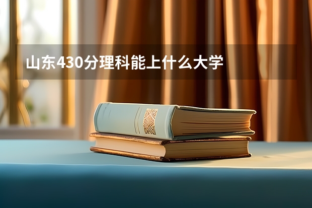 山东430分理科能上什么大学