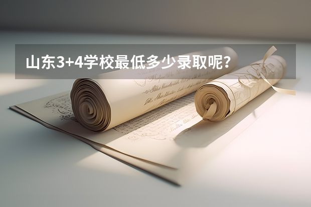 山东3+4学校最低多少录取呢？