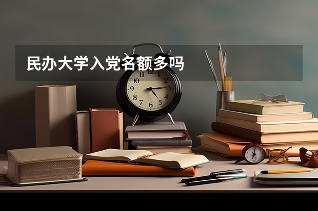 民办大学入党名额多吗