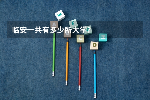 临安一共有多少所大学？