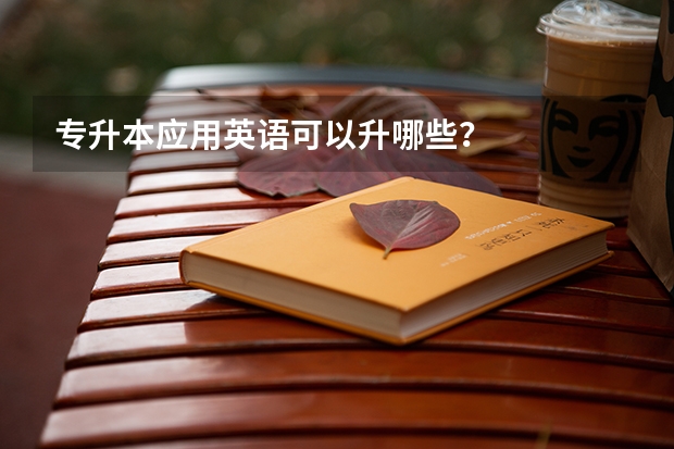 专升本应用英语可以升哪些？