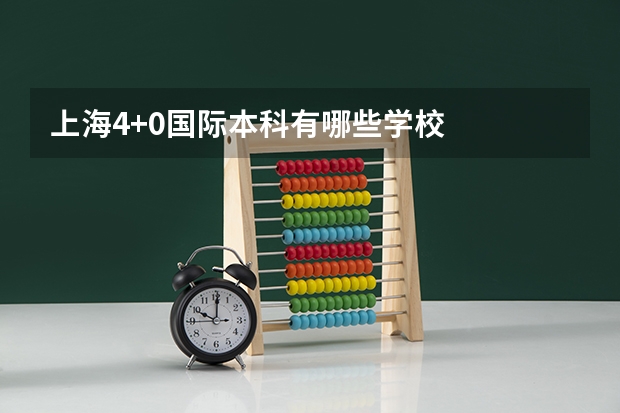 上海4+0国际本科有哪些学校