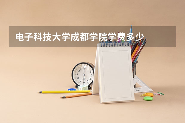 电子科技大学成都学院学费多少
