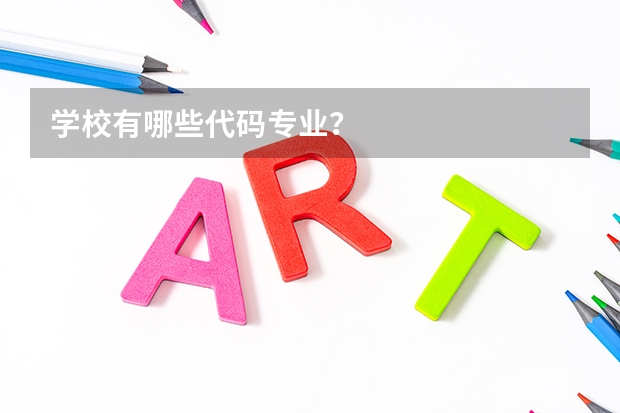 学校有哪些代码专业？