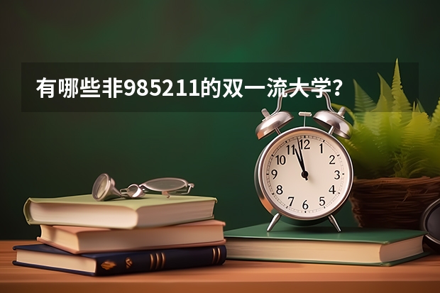 有哪些非985/211的双一流大学？