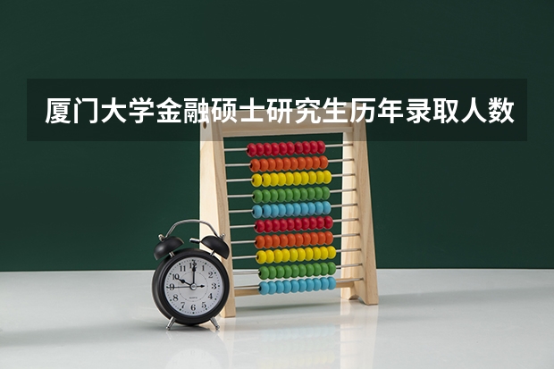厦门大学金融硕士研究生历年录取人数、录取分数线 中国人民大学金融专硕拟录取