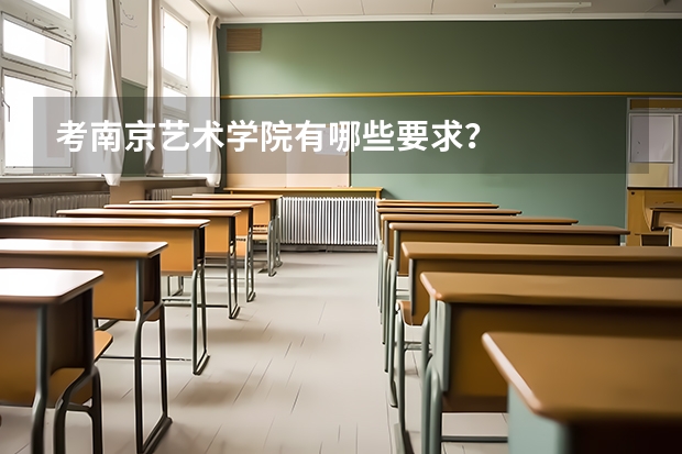 考南京艺术学院有哪些要求？