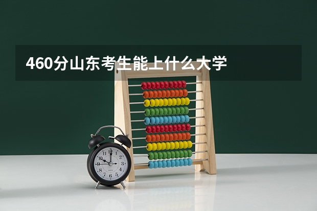 460分山东考生能上什么大学